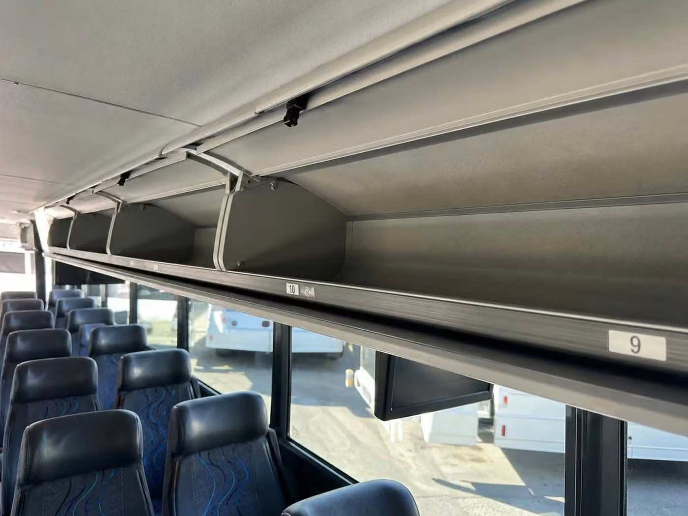 marion 18 passenger minibus overhead storage
