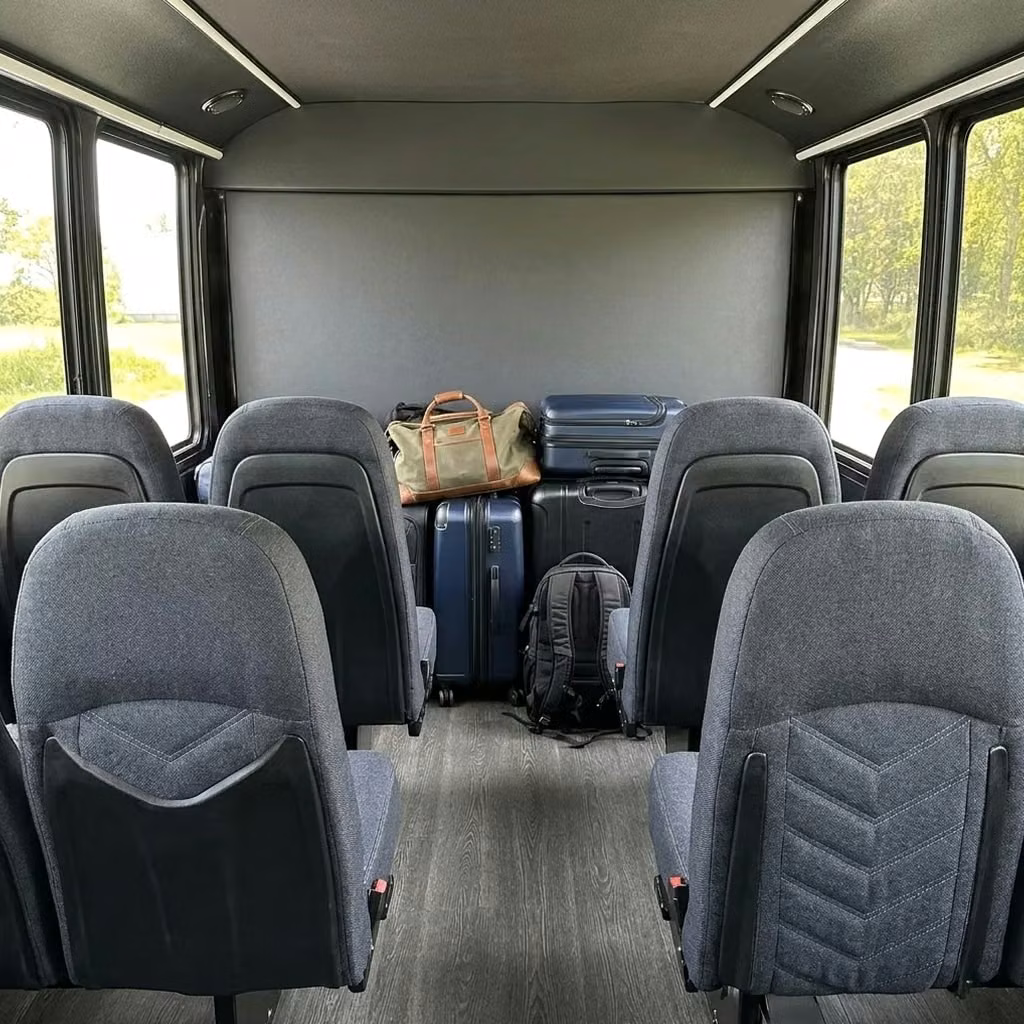 marion 25 passenger minibus luggage area