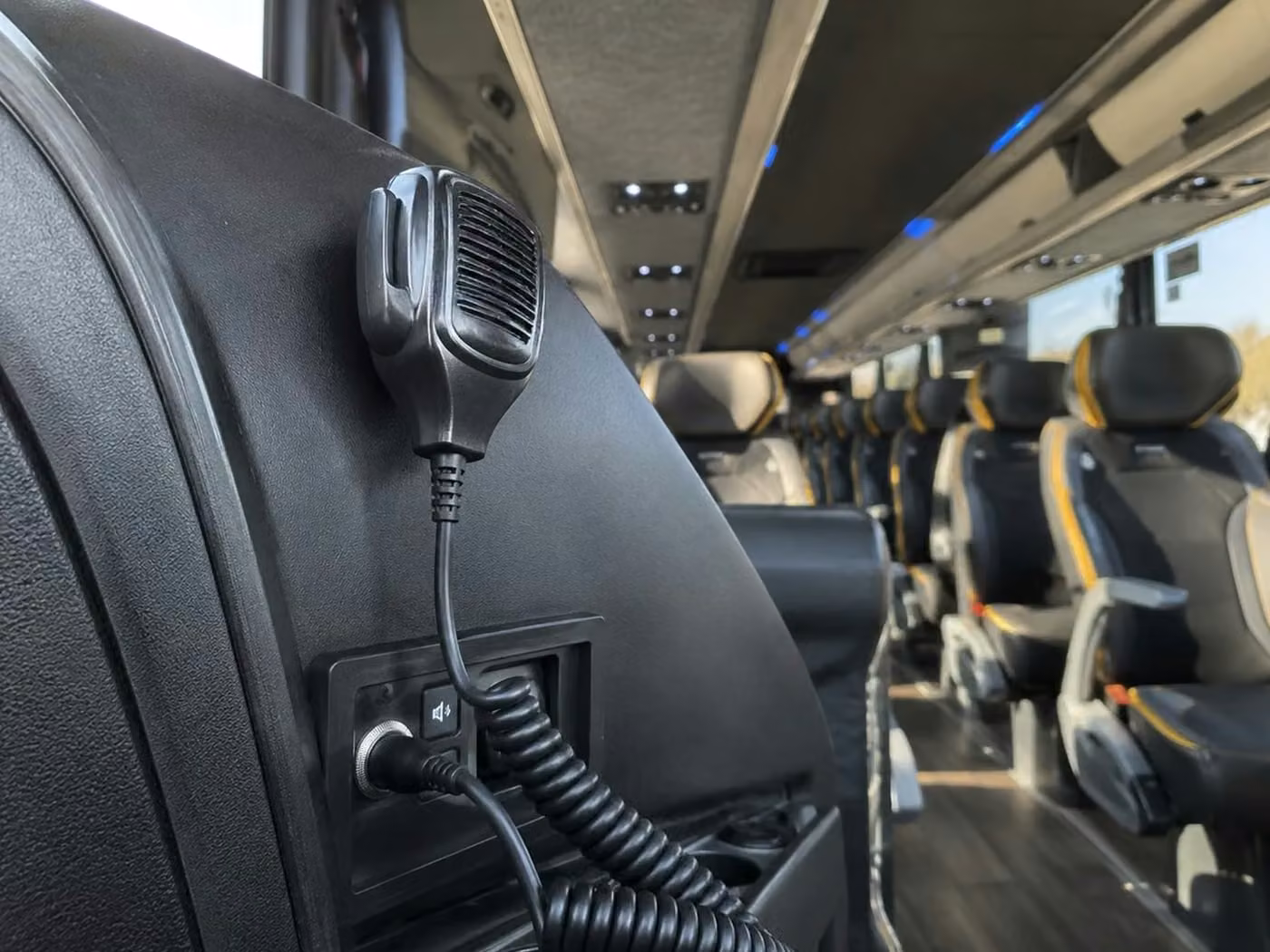 marion 56 passenger charter bus pa system