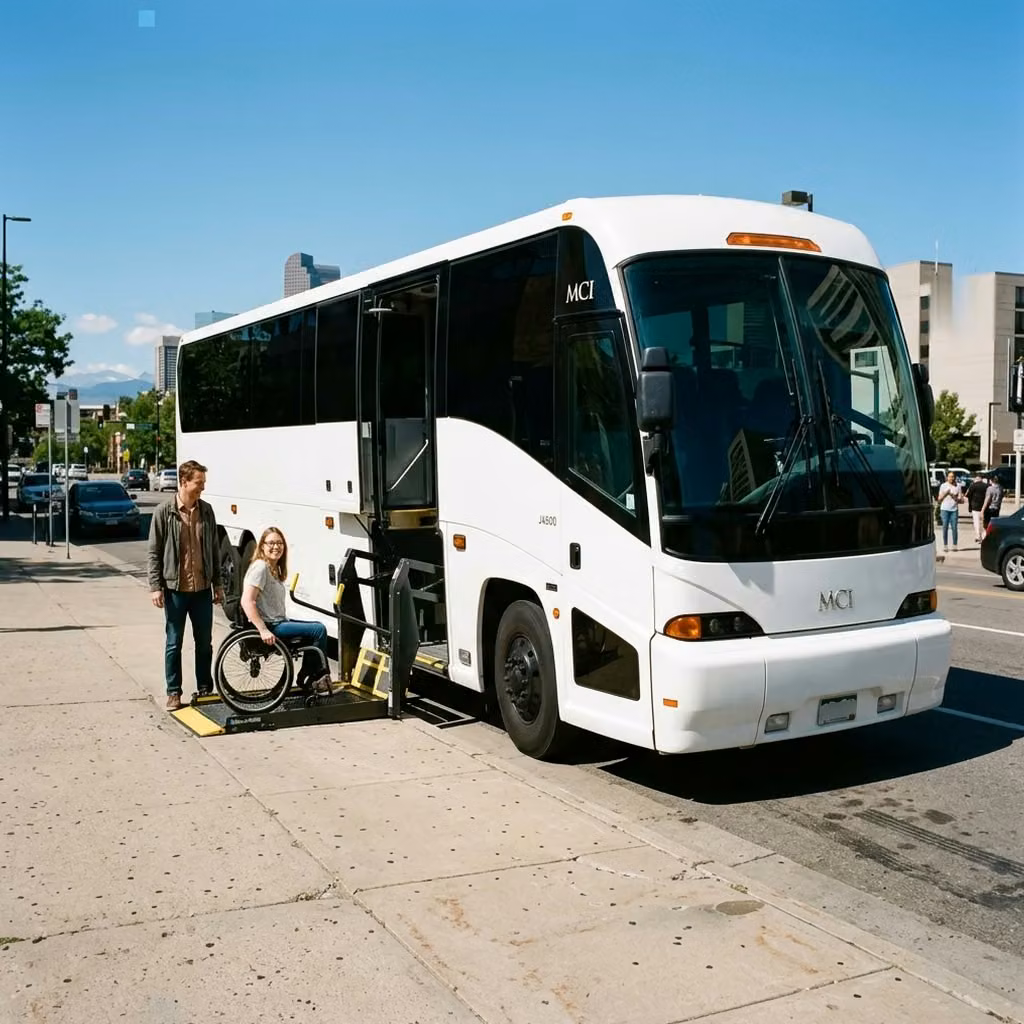 marion 56 passenger charter bus wheelchair lift