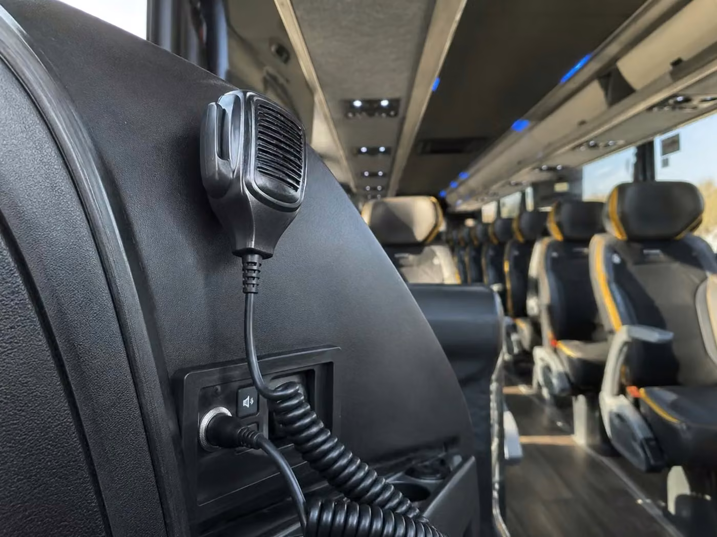 marion charter bus pa system