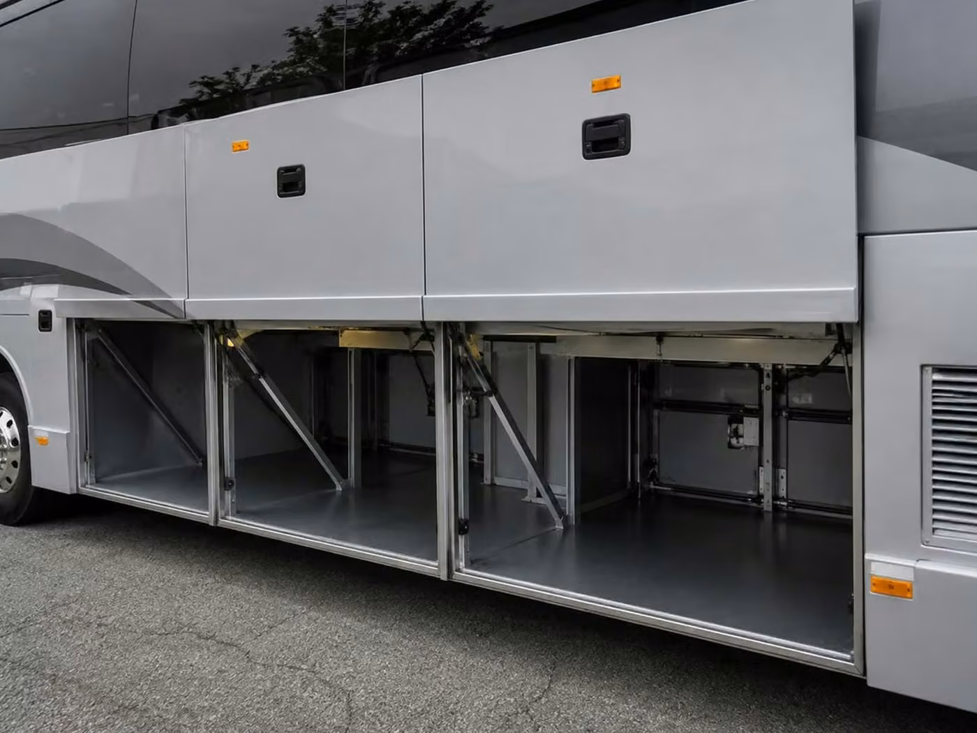 marion charter bus under bus storage