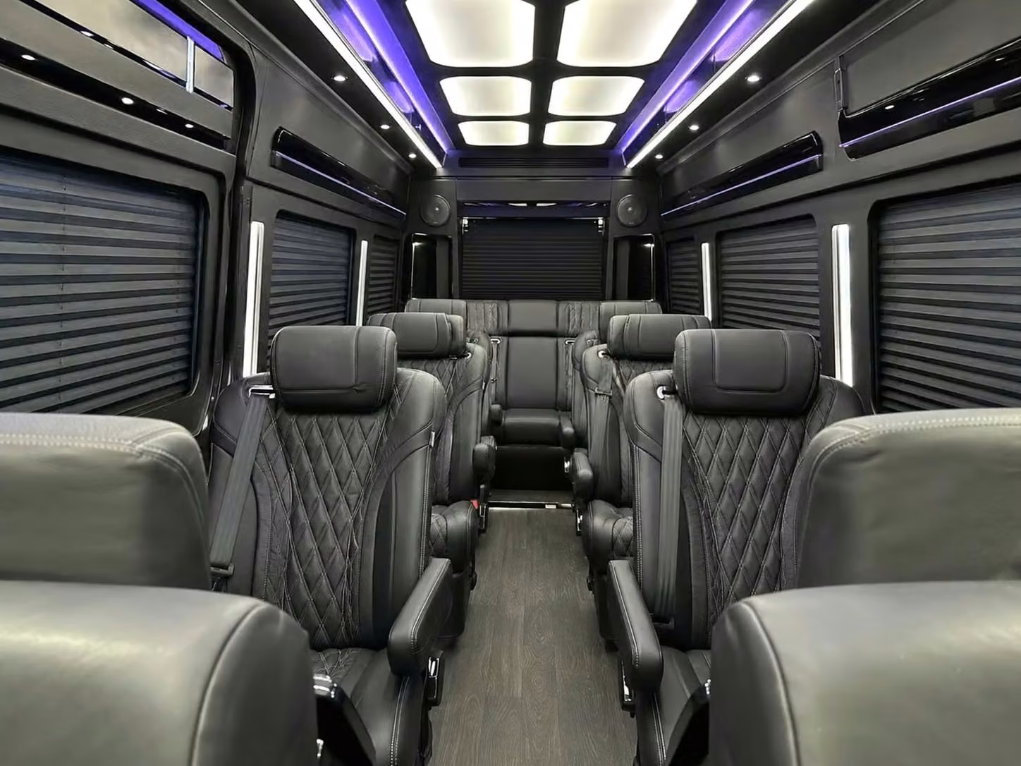 marion sprinter van rental with driver reclining seats
