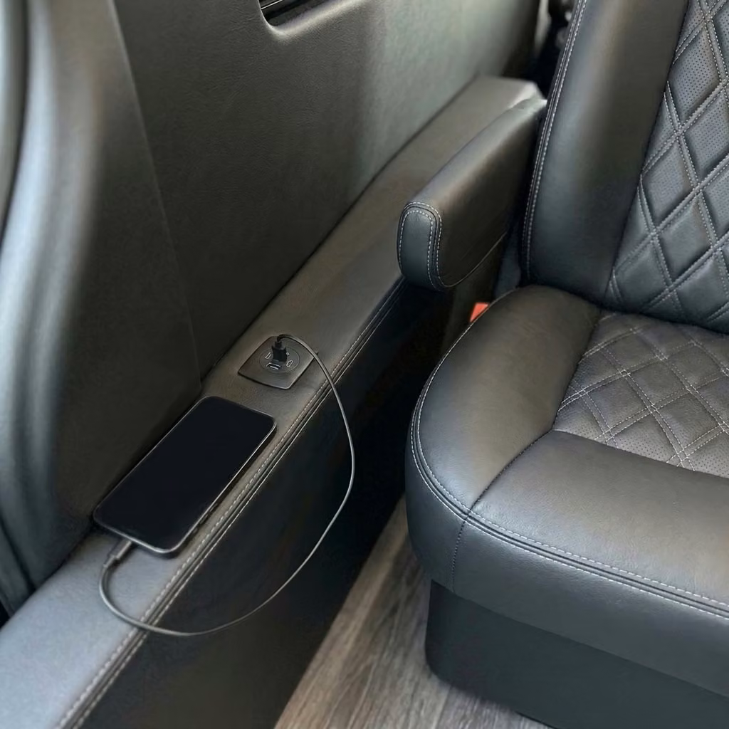 marion sprinter van rental with driver usb charging